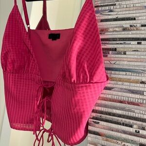 NBD Fuchsia Strappy Crop Top